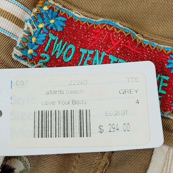 NWT BIYA Johnny Was Two Ten Ten Five Embroidered Studded Flare Bootcut Jeans 4 - Picture 11 of 13